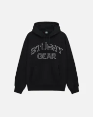 STUSSY GEAR HOODIE BLACK