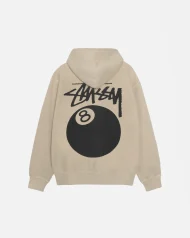 STUSSY 8 BALL ZIP HOODIE – PIGMENT DYED KHAKI