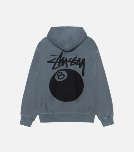 8 BALL ZIP HOODIE PIGMENT DYED