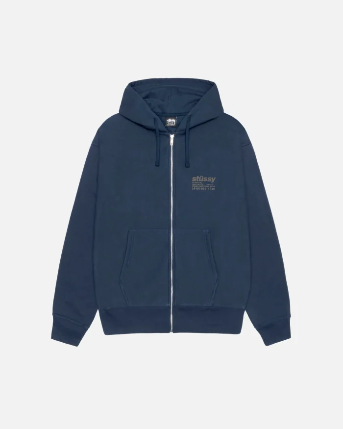 DNA ZIP HOODIE BLUE