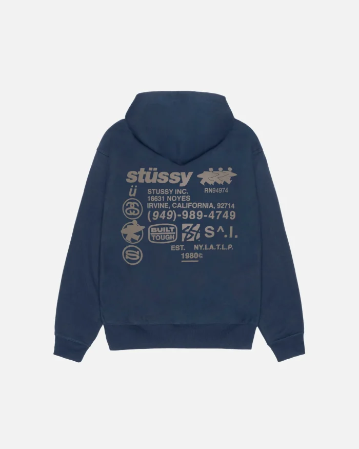 DNA ZIP HOODIE BLUE