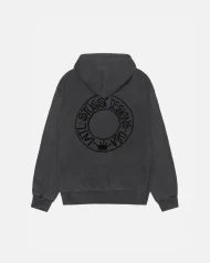 STÜSSY BUANA ZIP HOODIE – PIGMENT DYED BLACK