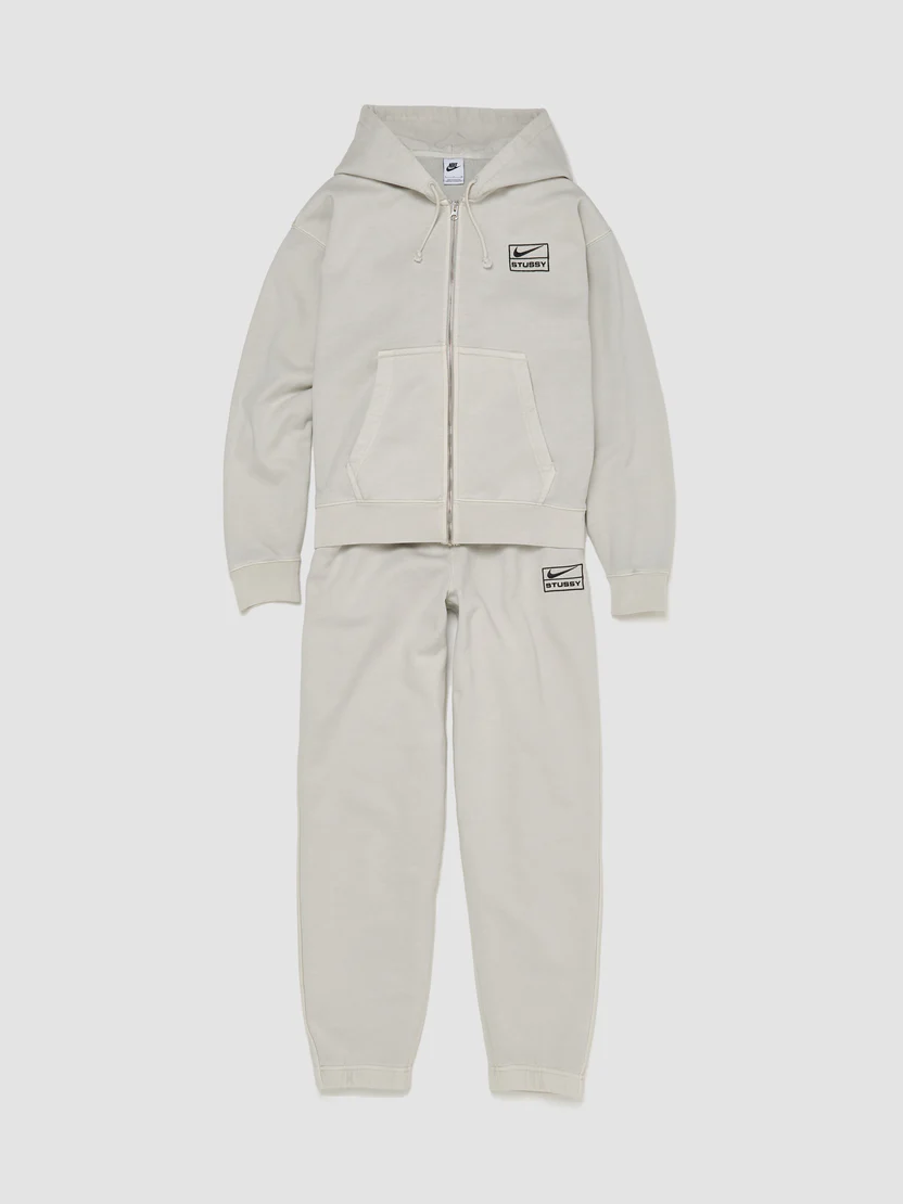x Stüssy Washed Fleece Tracksuit in Light Bone